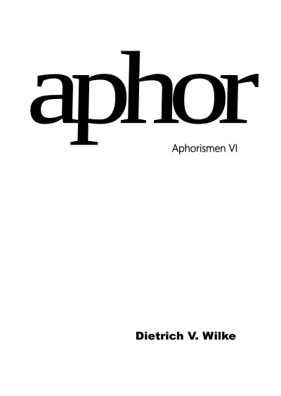 'Cover von Aphor – Aphorismen VI'-Cover