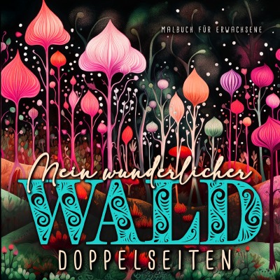 'Cover von Mein wunderlicher Wald Malbuch für Erwachsene Doppelseiten'-Cover