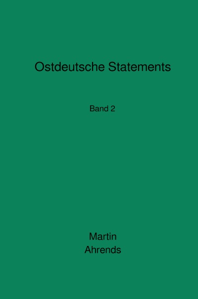 'Cover von Ostdeutsche Statements'-Cover