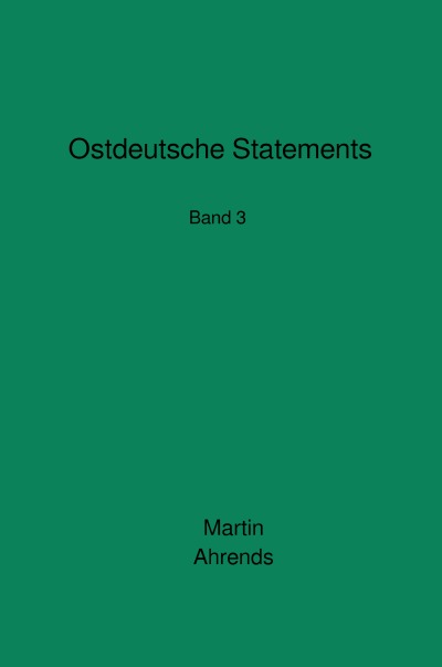 'Cover von Ostdeutsche Statements'-Cover