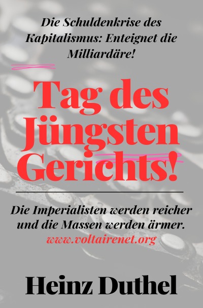 'Cover von Tag des Jüngsten Gerichts!  Die Schuldenkrise des Kapitalismus: Enteignet die Milliardäre!'-Cover