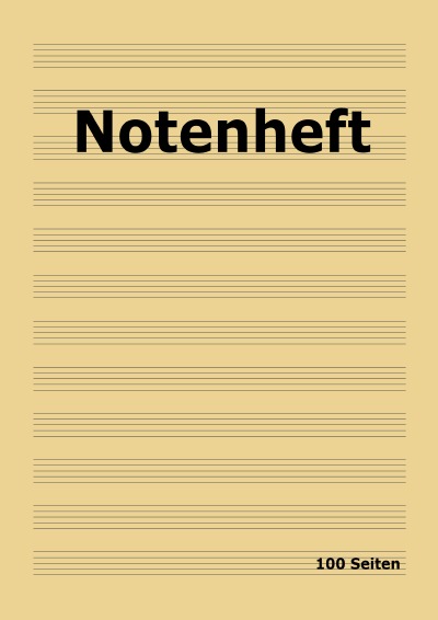 'Cover von Notenheft: DIN A4 Notenlinienheft | 100 Seiten mit 12 Notenzeilen / Systeme pro Blatt | Papier 90g/m² | Musikheft mit Notenlinien'-Cover