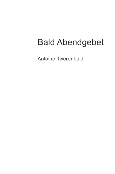 'Cover von Bald Abendgebet'-Cover