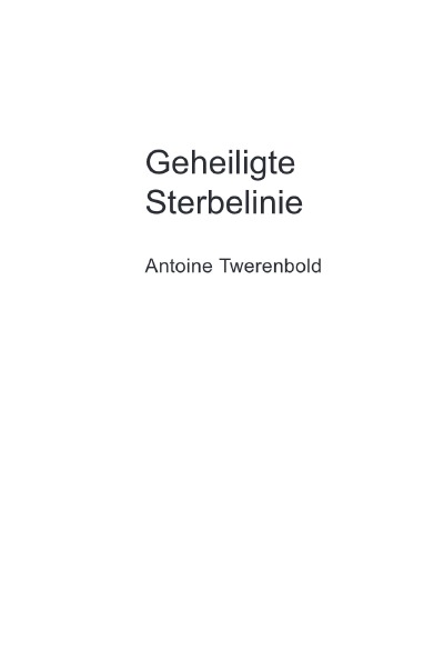 'Cover von Geheiligte Sterbelinie'-Cover