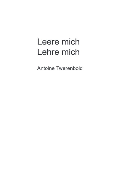 'Cover von Leere mich Lehre mich'-Cover