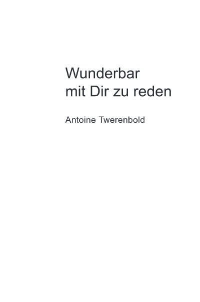 'Cover von Wunderbar mit Dir zu reden'-Cover