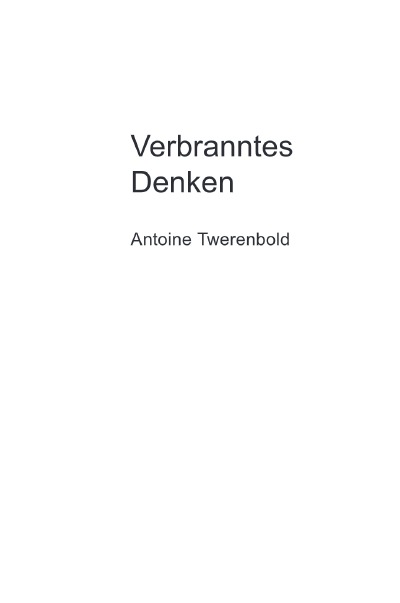 'Cover von Verbranntes Denken'-Cover