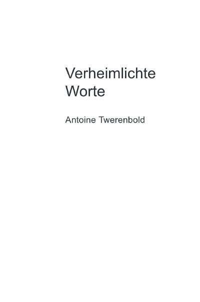 'Cover von Verheimlichte Worte'-Cover