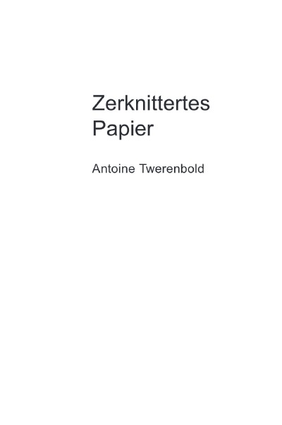 'Cover von Zerknittertes Papier'-Cover