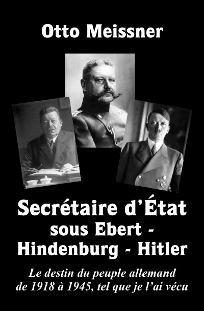 'Cover von Secrétaire d’État sous Ebert – Hindenburg – Hitler'-Cover