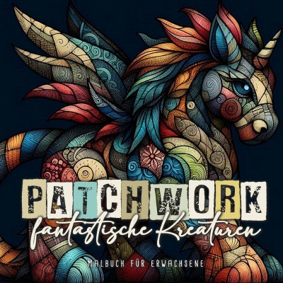 'Cover von Patchwork fantastische Kreaturen Malbuch für Erwachsene'-Cover