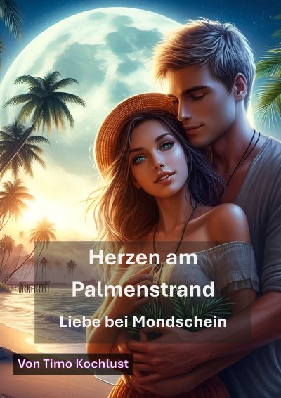 'Cover von Herzen am Palmenstrand – Liebe bei Mondschein'-Cover