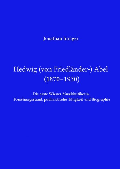 'Cover von Hedwig Abel / Hedwig von Friedländer-Abel (1870–1930)'-Cover