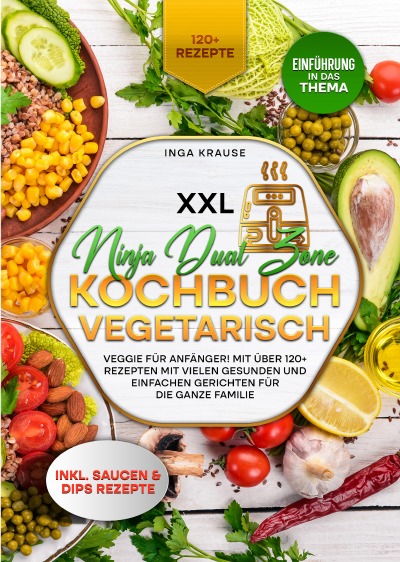 'Cover von XXL Ninja Dual Zone Kochbuch Vegetarisch'-Cover