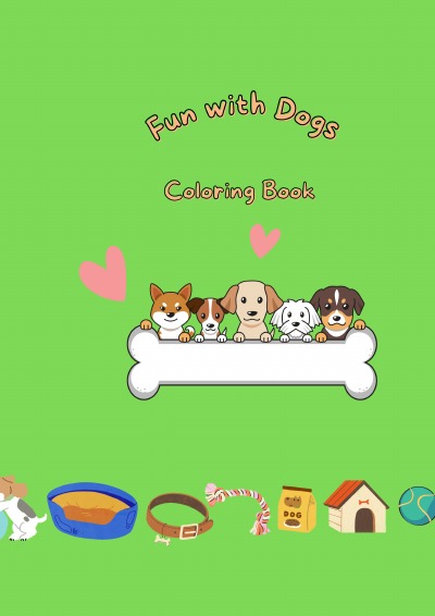 'Cover von Fun with Dogs – Coloring Book'-Cover