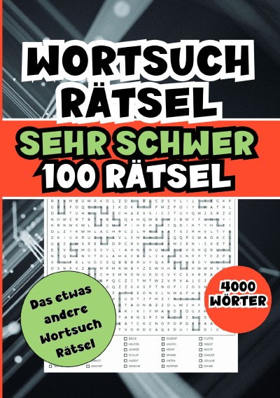 'Cover von Wortsuchrätsel schwer- 4000 Wörter'-Cover