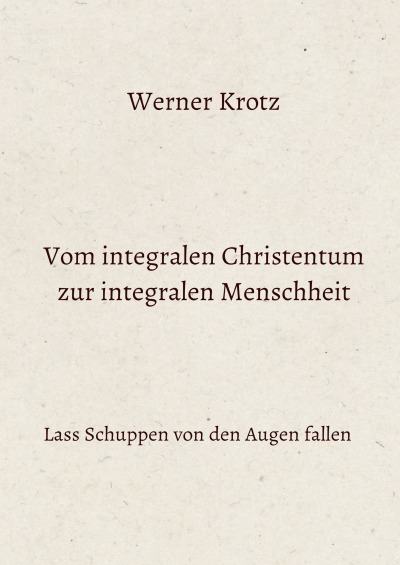 'Cover von Vom integralen Christentum zur  integralen Menschheit'-Cover