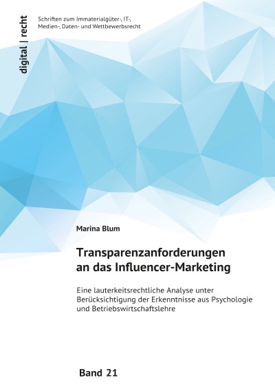 'Cover von Transparenzanforderungen an das Influencer-Marketing'-Cover