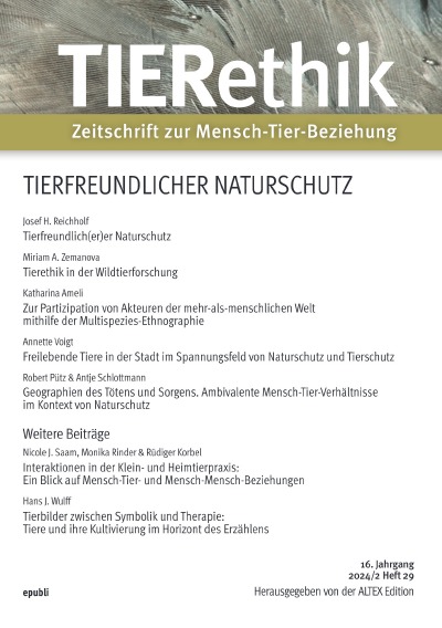 'Cover von TIERethik (16. Jahrgang 2024/2)'-Cover