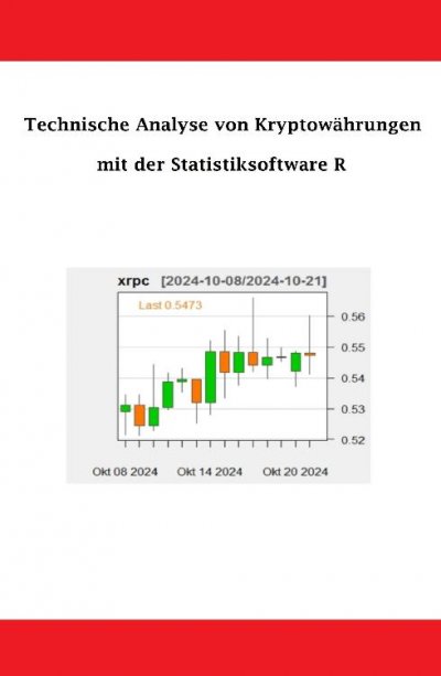 'Cover von Technische Analyse von Kryptowährungen mit der Statistiksoftware R'-Cover