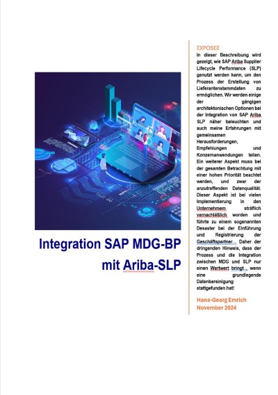 'Cover von Integration von MDG-BP (Lieferant) mit SAP Ariba Supplier Lifecycle and Performance  (SLP) im Rahmen des Business Partnering-Prozesses'-Cover