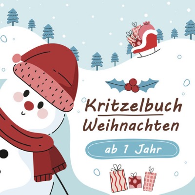 'Cover von Kritzelbuch Weihnachten ab 1 Jahr'-Cover