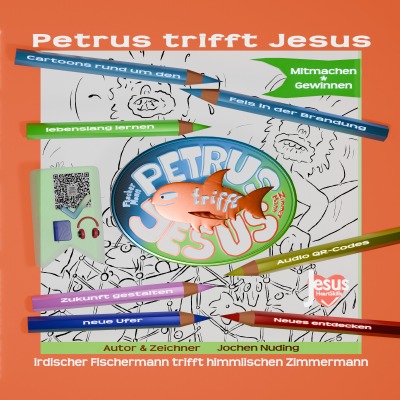 'Cover von Petrus trifft Jesus zum Ausmalen'-Cover