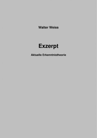 'Cover von Exzerpt'-Cover