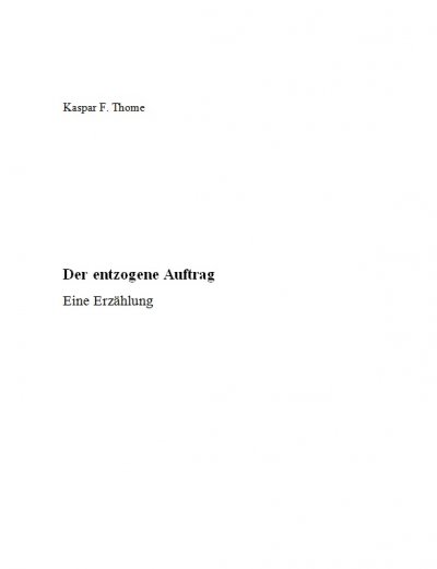 'Cover von Der entzogene Auftrag'-Cover