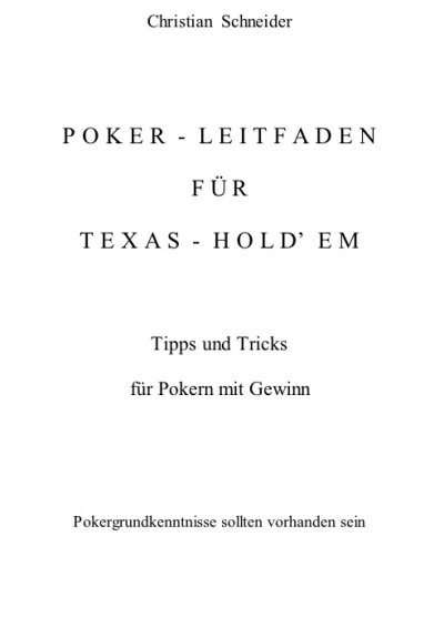 'Cover von Poker-Leitfaden für Texas-Hold’em'-Cover