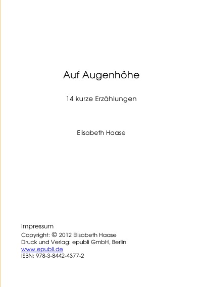 'Cover von Auf Augenhöhe'-Cover