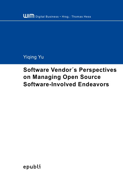 'Cover von Software Vendor´s Perspectives on Managing Open Source Software-Involved Endeavors'-Cover