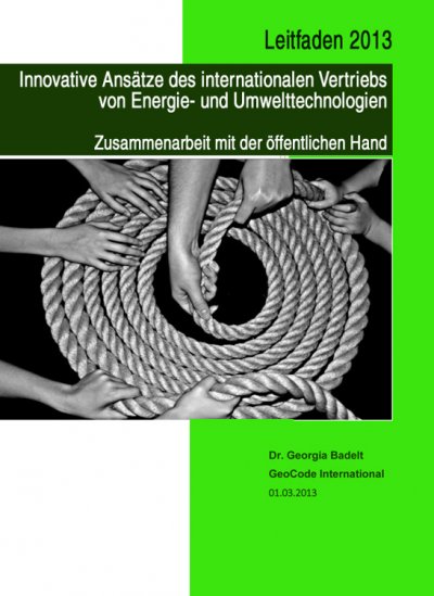 'Cover von Leitfaden 2013 Innovative Ansätze des internationalen Vertiebs von Energie- und Umwelttechnologien'-Cover