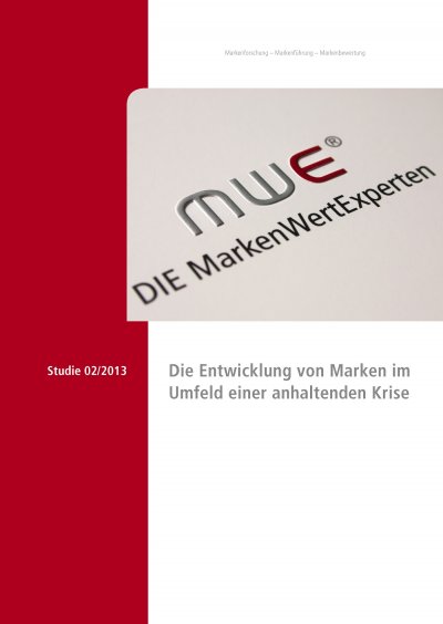 'Cover von Studie 2/2013: Die Entwicklung von Marken im Umfeld einer anhaltenden Krise'-Cover