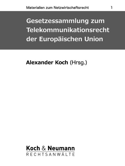 'Cover von Gesetzessammlung zum Telekommunikationsrecht der Europäischen Union'-Cover