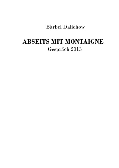 'Cover von Abseits mit Montaigne'-Cover