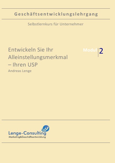 'Cover von Geschäftsentwicklungslehrgang: Modul 2-Alleinstellungsmerkmal/USP'-Cover