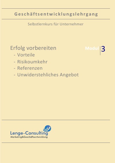 'Cover von Geschäftsentwicklungslehrgang: Modul 3 – Erfolg vorbereiten'-Cover