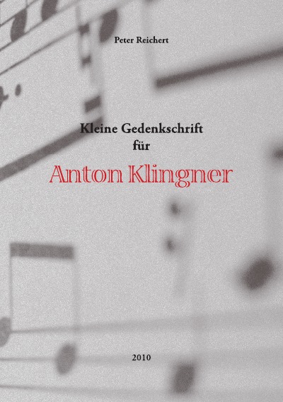 'Cover von Kleine Gedenkschrift für Anton Klingner'-Cover