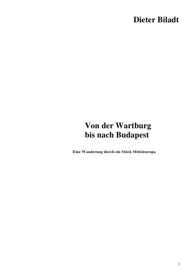 'Cover von Von der Wartburg bis nach Budapest'-Cover