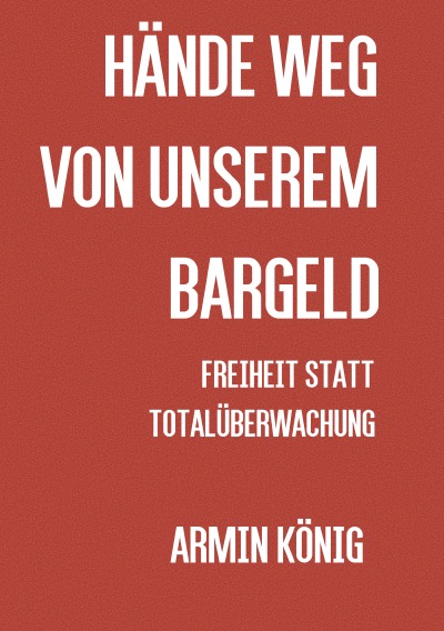 'Cover von Hände weg von unserem Bargeld'-Cover