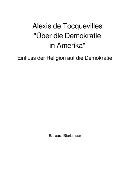 'Cover von Alexis de Tocquevilles „Über die Demokratie in Amerika“'-Cover