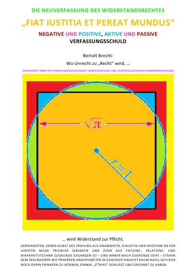 'Cover von DIE NEUVERFASSUNG DES WIDERSTANDSRECHTES – „FIAT IUSTITIA ET PEREAT MUNDUS“'-Cover