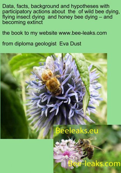 'Cover von Data, facts, background and hypotheses with participatory actions about  the  of wild bee dying, flying insect dying  and honey bee dying – and becoming extinct'-Cover