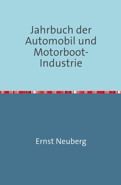 'Cover von Jahrbuch der Automobil und Motorboot-Industrie'-Cover