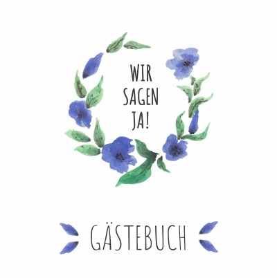 'Cover von Hochzeitsgästebuch: Blumenkranz'-Cover