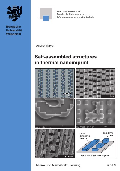 'Cover von Self-assembled structures in thermal nanoimprint'-Cover