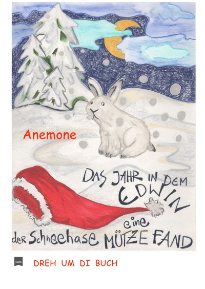 'Cover von Dreh um di Buch, das Jahr in dem Edwin der Schneehase eine Mütze fand/Tom der Weihnachtsmann seine Zipfelmütze verlor'-Cover