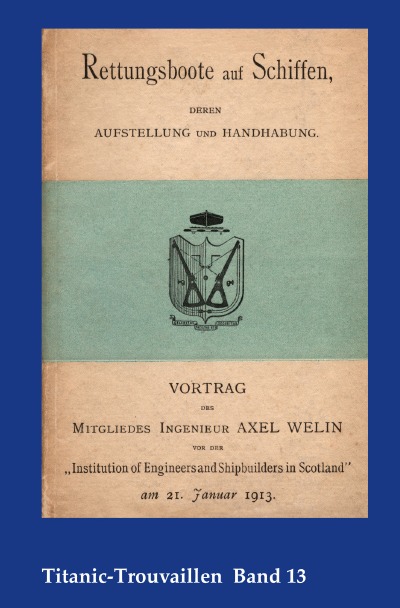 'Cover von Rettungsboote auf Schiffen, deren Aufstellung und Handhabung'-Cover