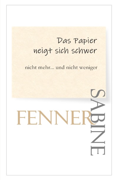 'Cover von Das Papier neigt sich schwer'-Cover